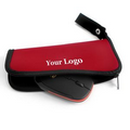 Portable gift set 2.4G wireless mouse and zipped mouse pad